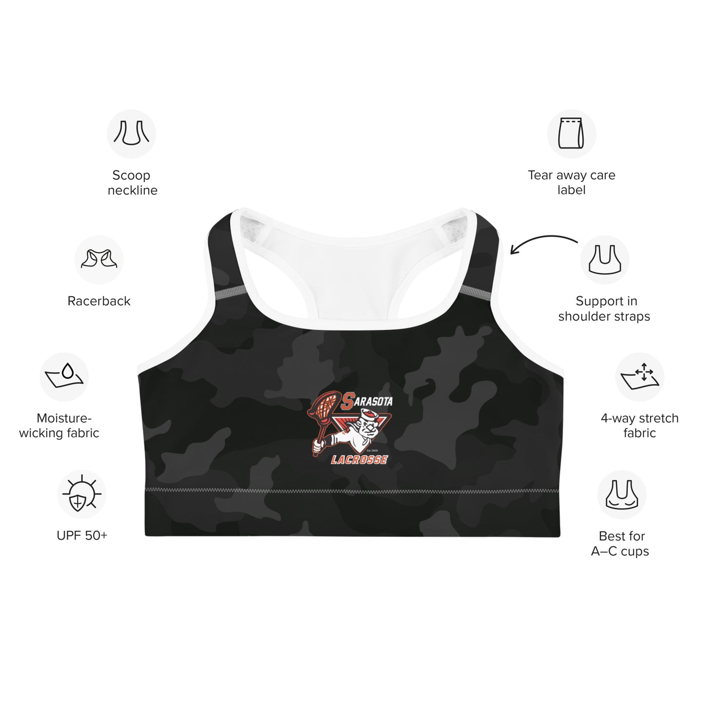 Women's Sailors Lax Sports Bra