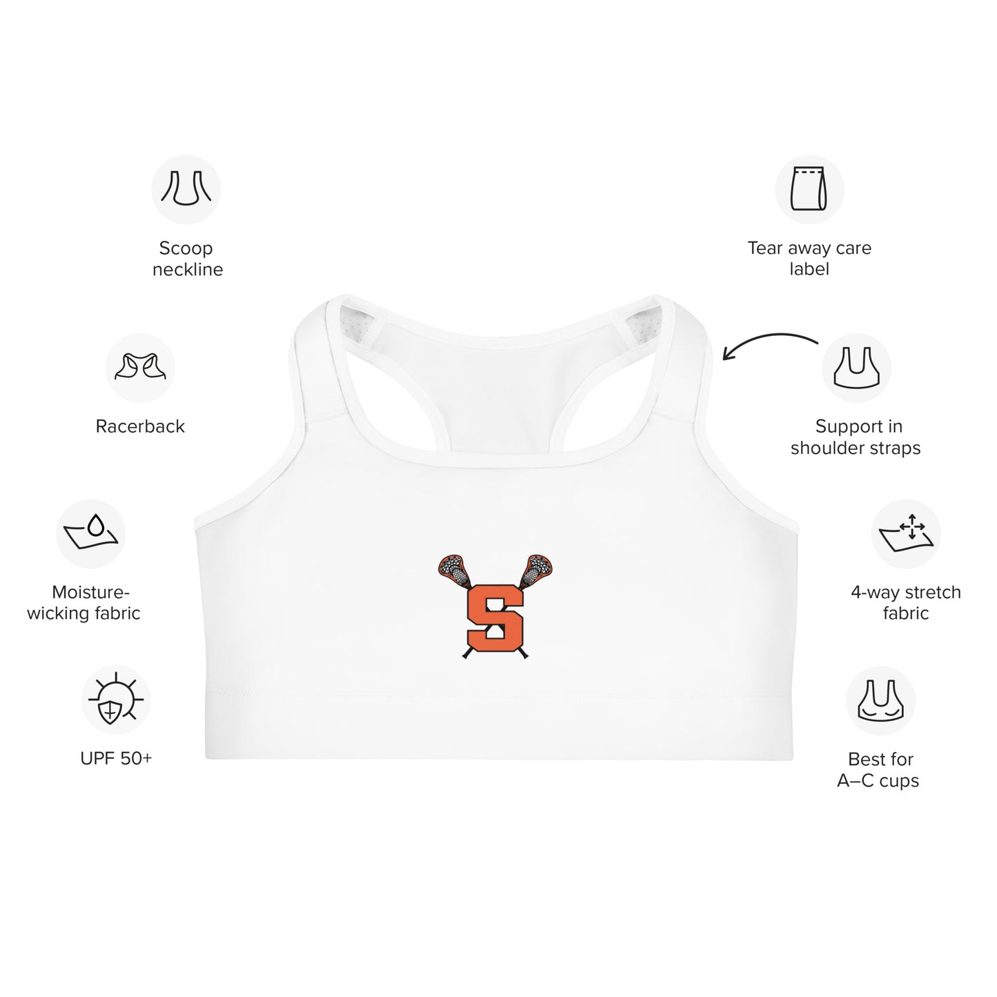 Women's Sailors Lax Sports Bra