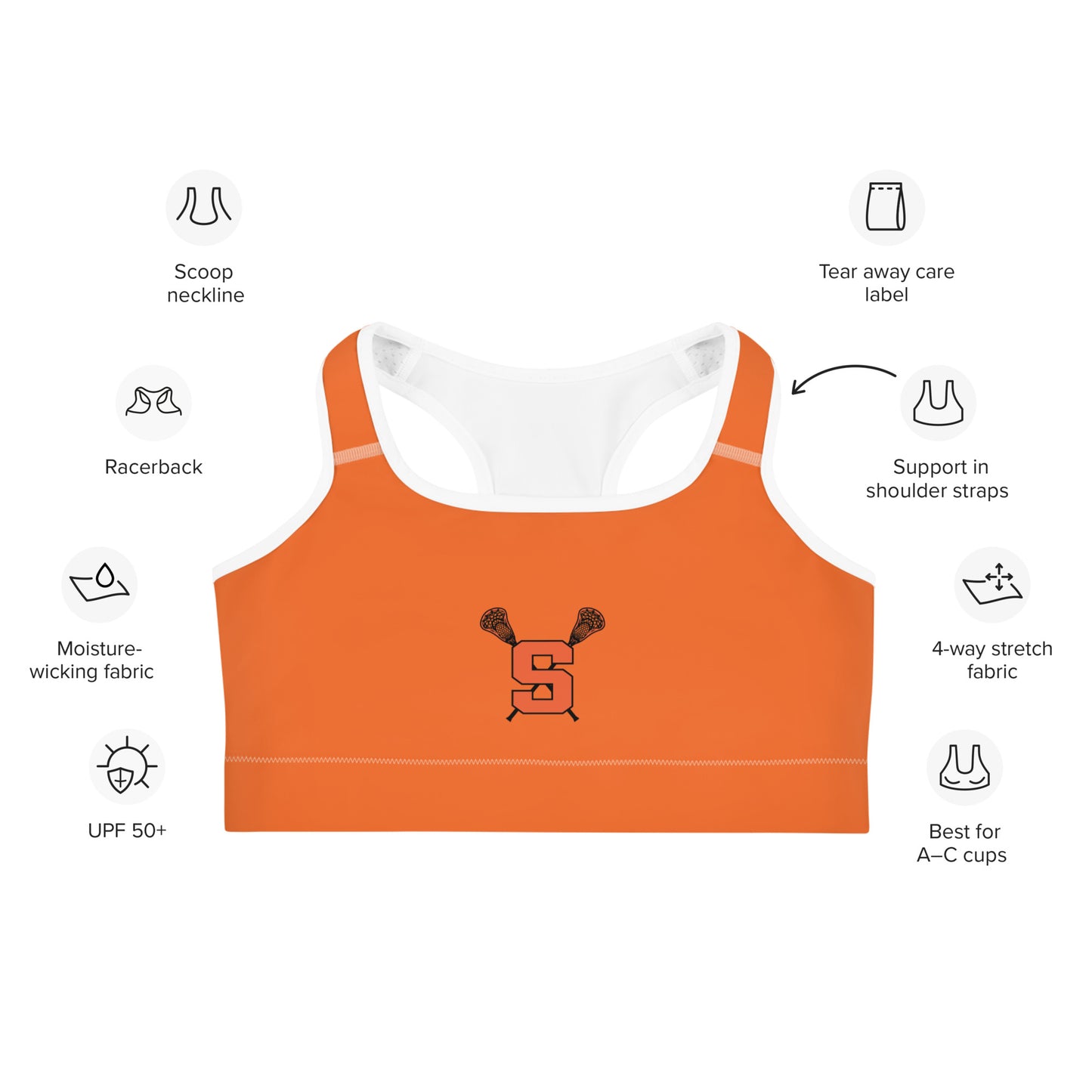 Women's Sailors Lax Sports Bra