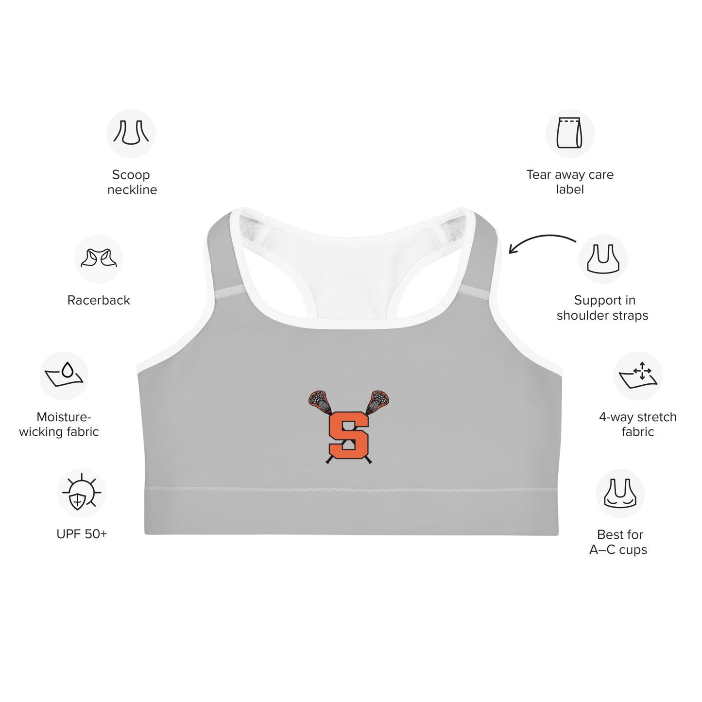 Women's Sailors Lax Sports Bra