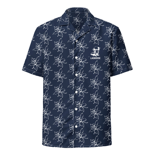 Adult Rebel Lax Short Sleeve Button Down