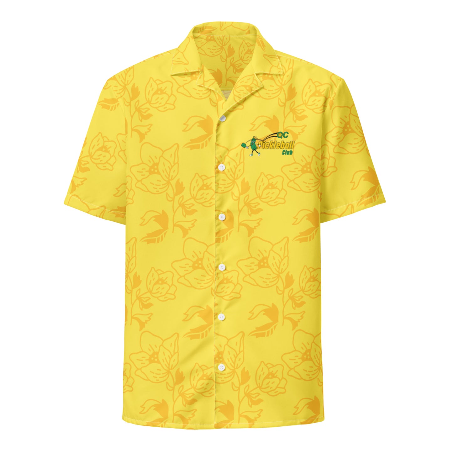 Adult QC Pickleball Short Sleeve Button Down Shirt