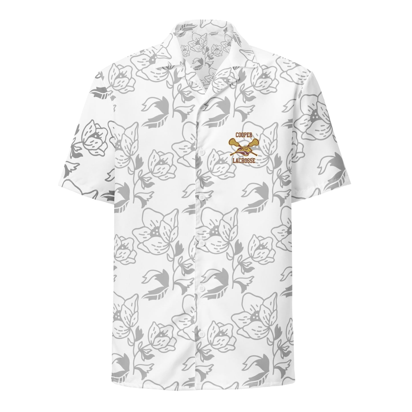 Adult Cooper Lacrosse Short Sleeve Button Down Shirt