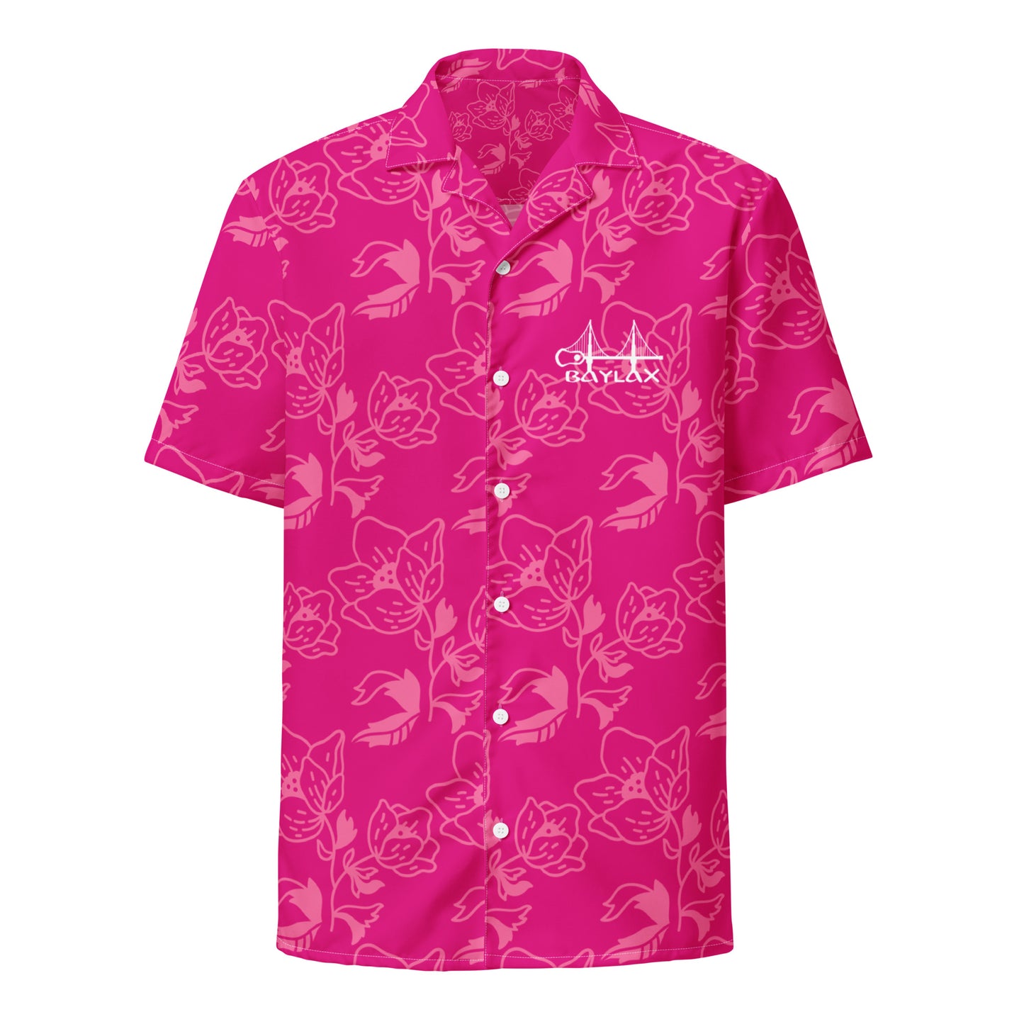 Adult BayLax Short Sleeve Button Down Shirt