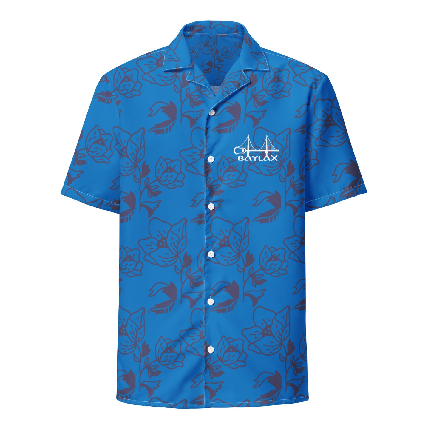Adult BayLax Short Sleeve Button Down Shirt