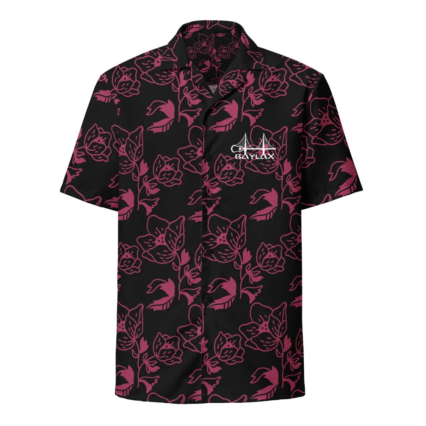 Adult BayLax Short Sleeve Button Down Shirt