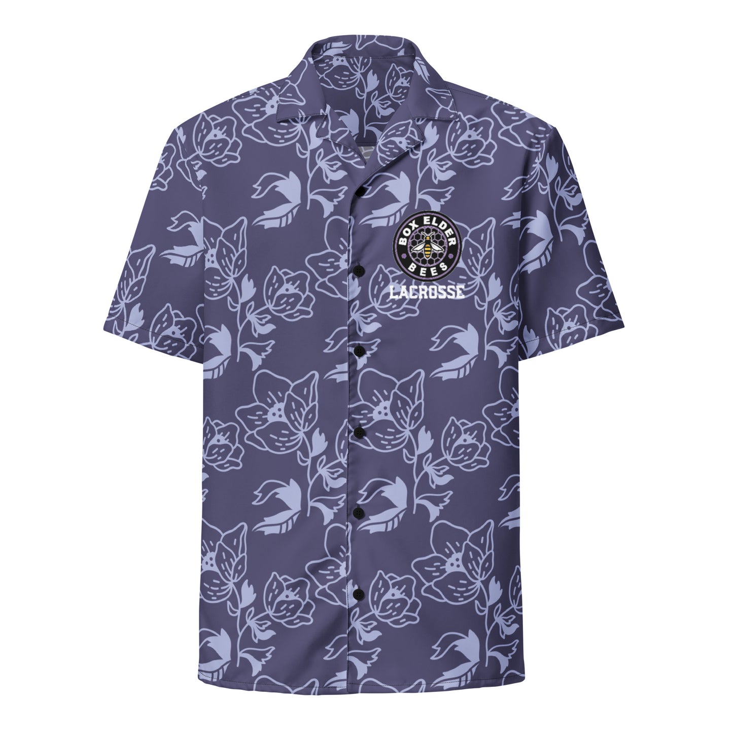 Adult Box Elder Lacrosse Short Sleeve Button Down Shirt