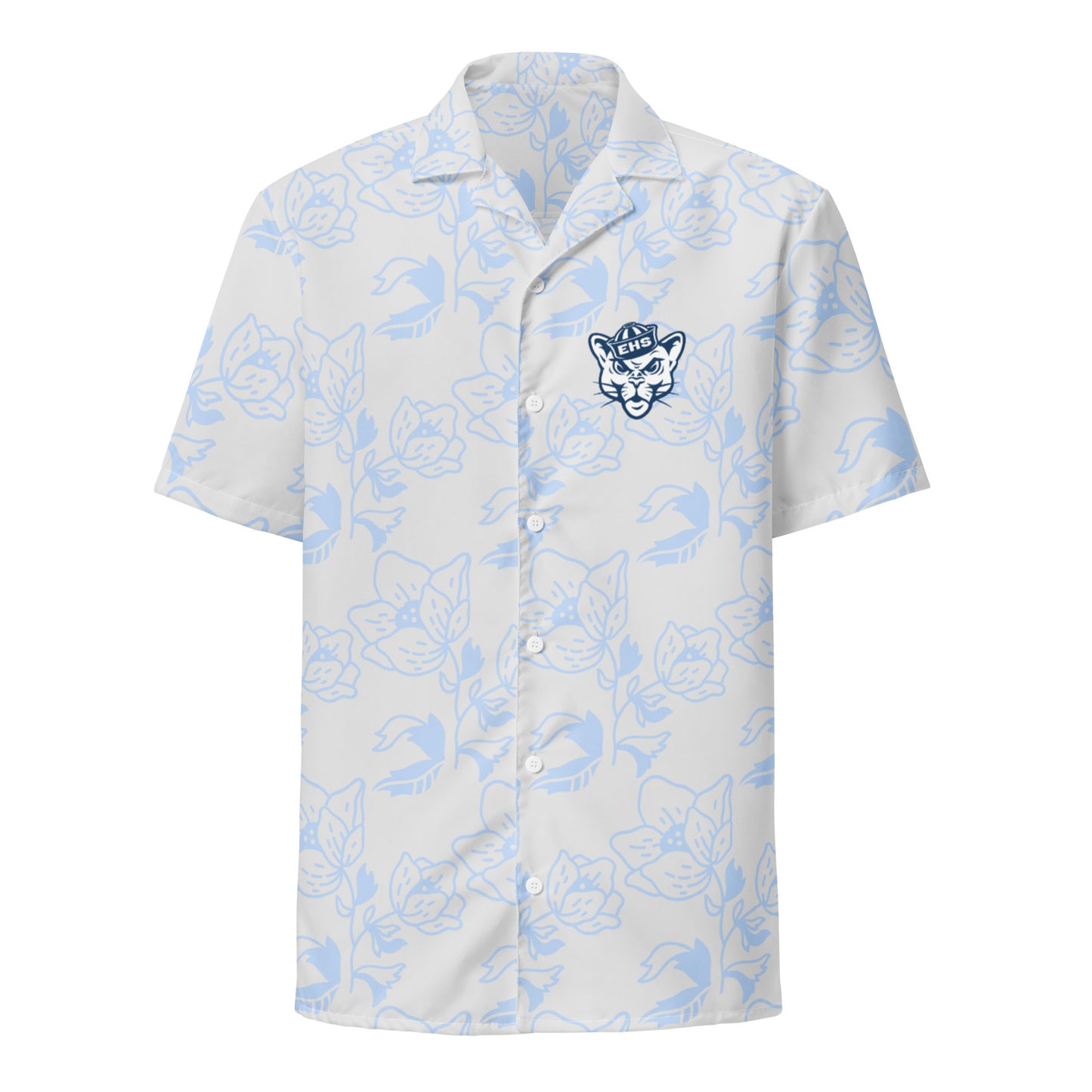 Adult Evergreen High School Lacrosse Short Sleeve Button Down Shirt