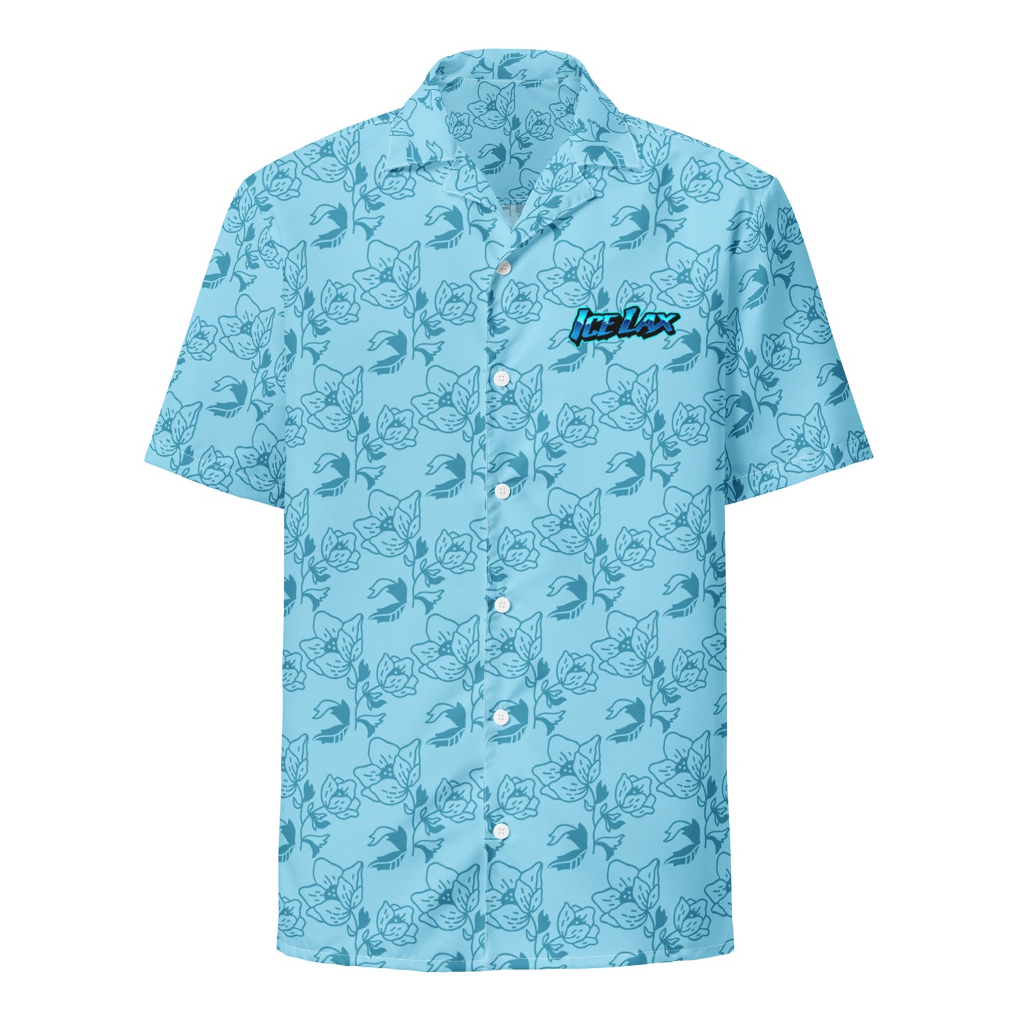 Adult ICE LAX Short Sleeve Button Down Shirt