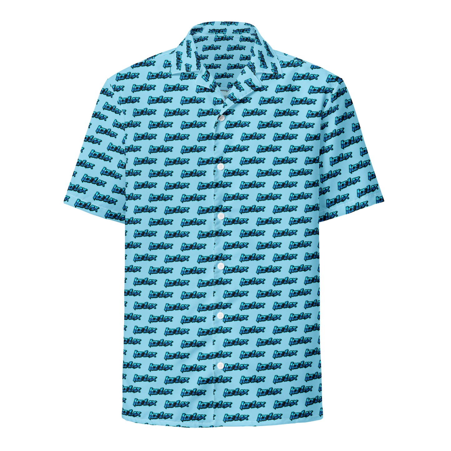 Adult ICE LAX Short Sleeve Button Down Shirt