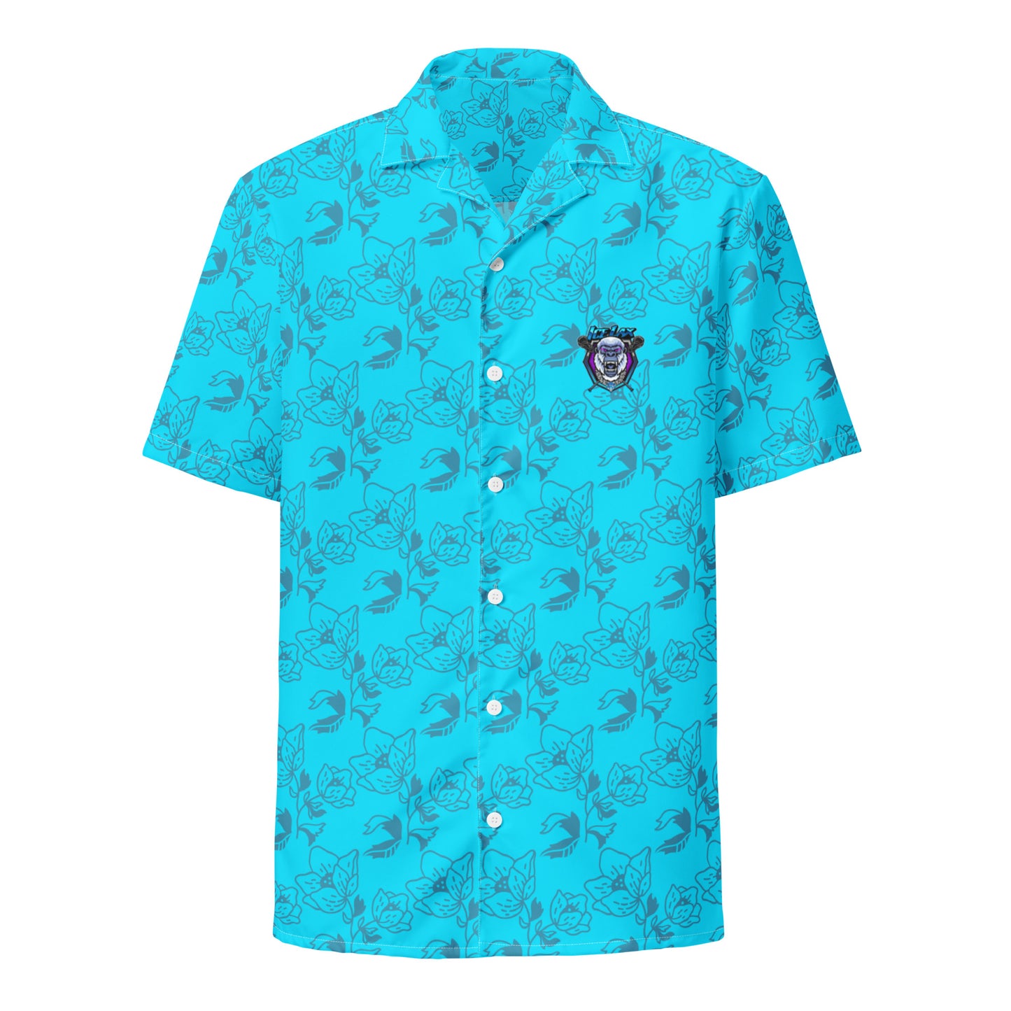 Adult ICE LAX Short Sleeve Button Down Shirt