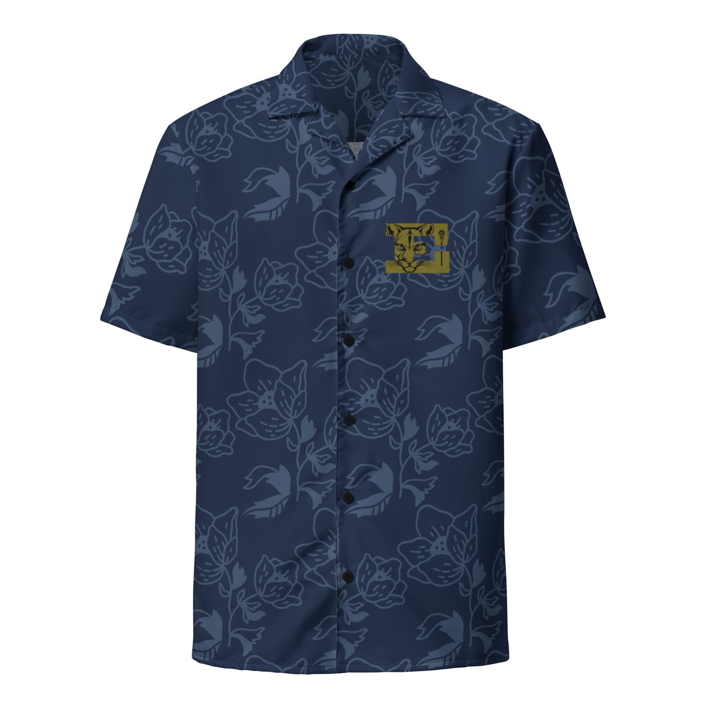 Adult Evergreen High School Lacrosse Short Sleeve Button Down Shirt