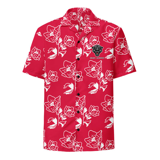 Adult Drury Lacrosse Short Sleeve Button Down Shirt