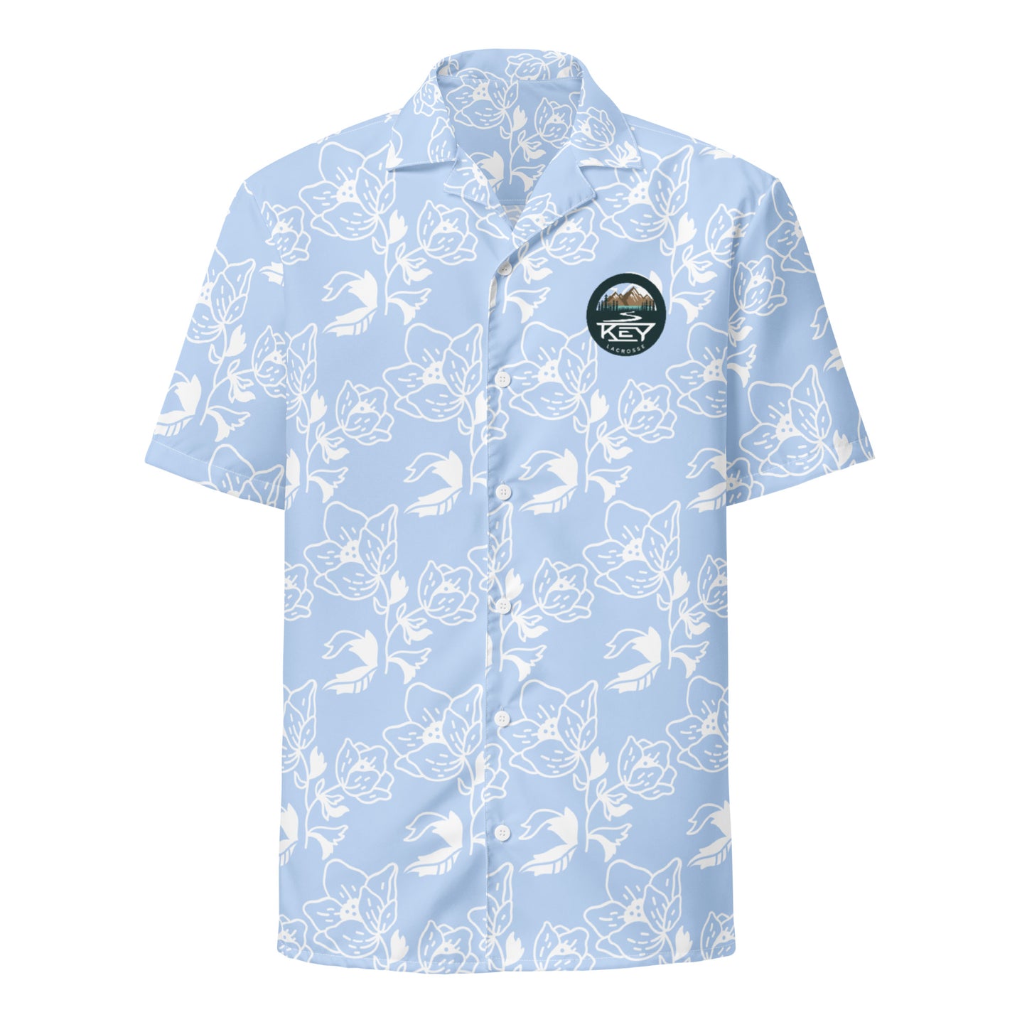 Adult Key Lacrosse Short Sleeve Button Down