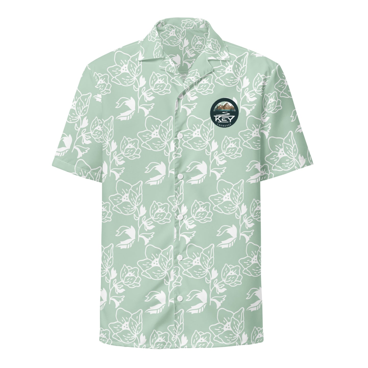 Adult Key Lacrosse Short Sleeve Button Down