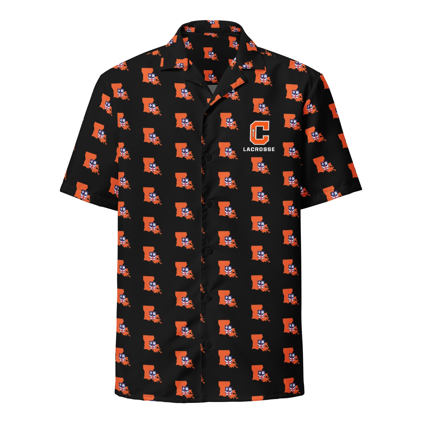 Adult Catholic High Lacrosse Short Sleeve Button Down