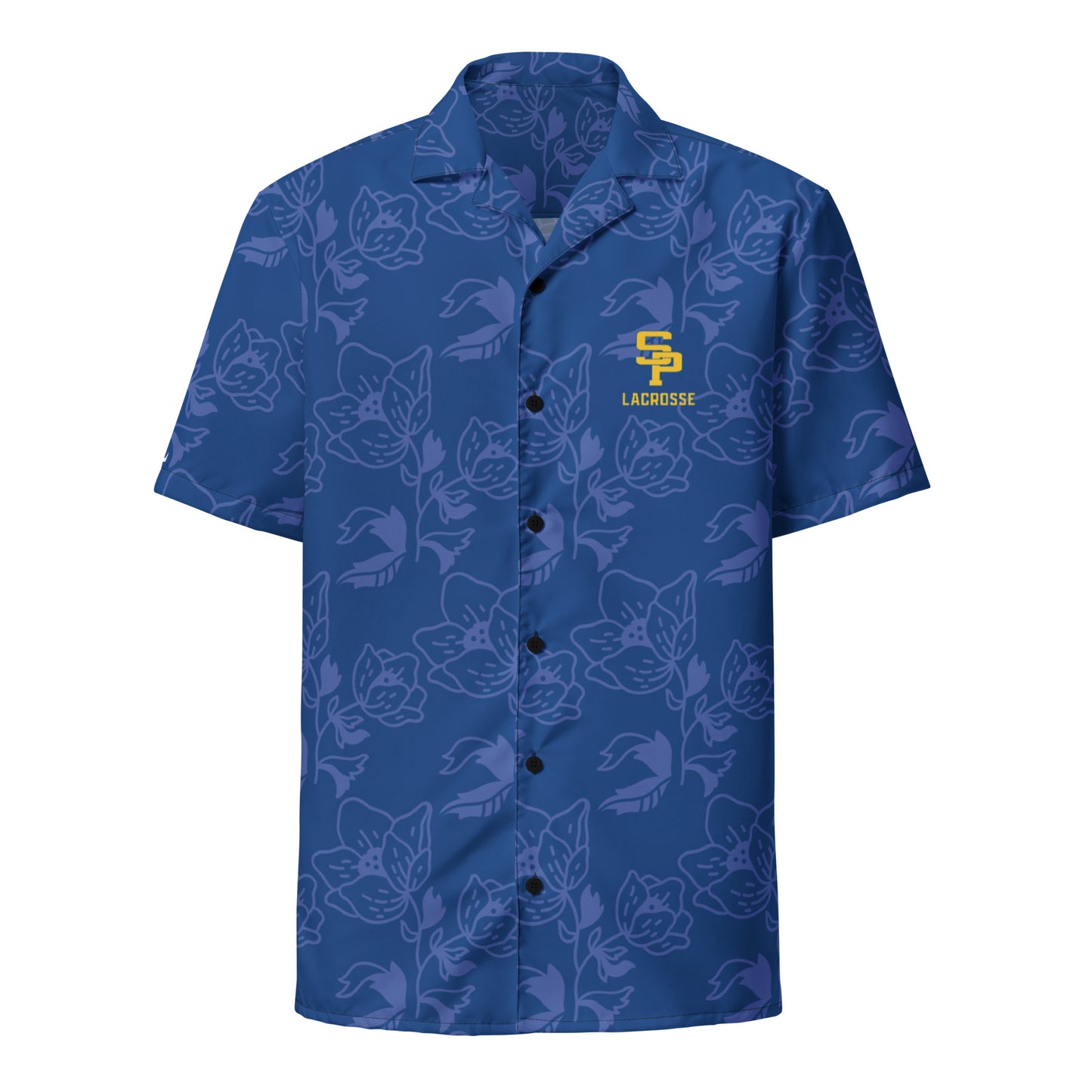 Adult Saint Paul's Wolves Lacrosse Short Sleeve Button Down Shirt