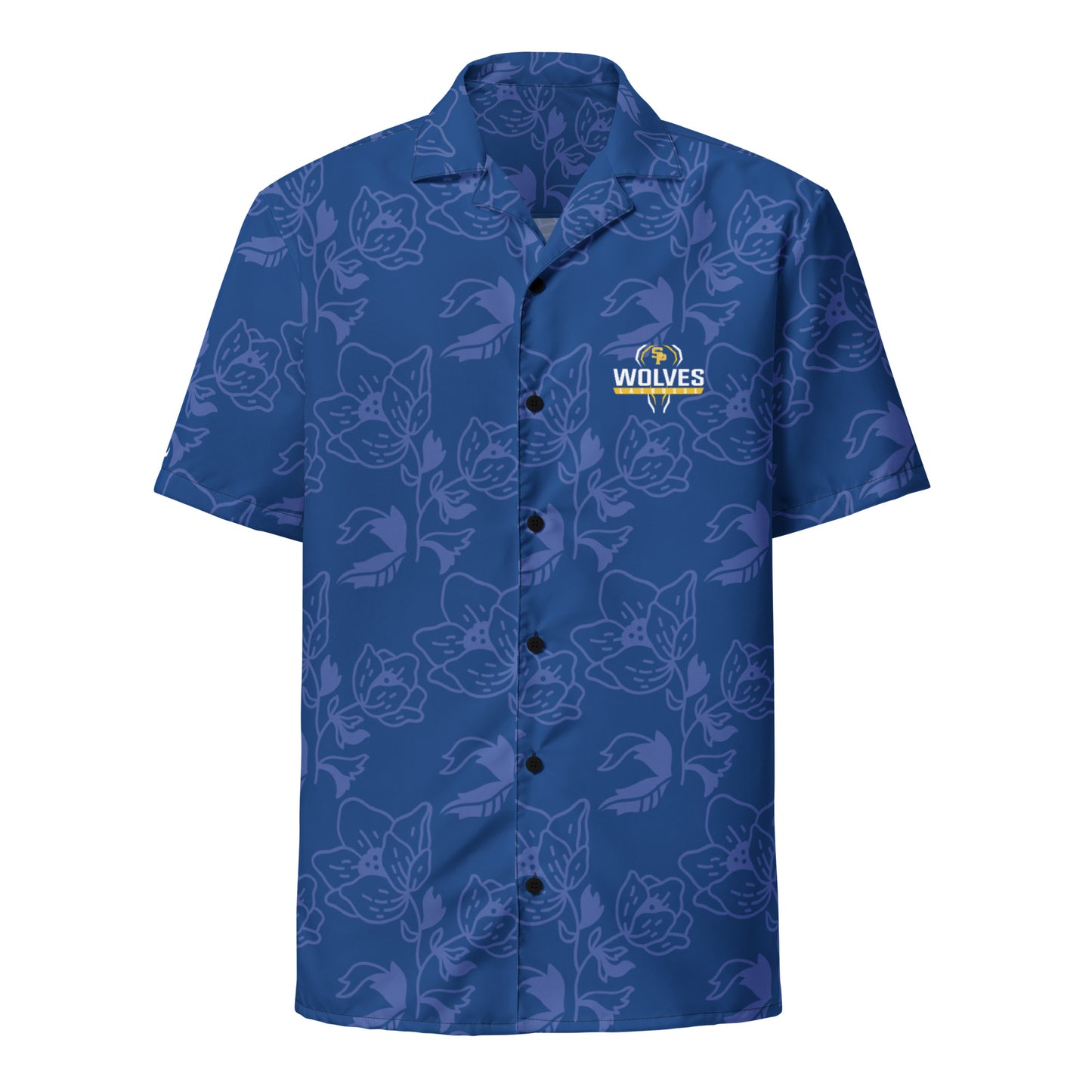 Adult Saint Paul's Wolves Lacrosse Short Sleeve Button Down Shirt