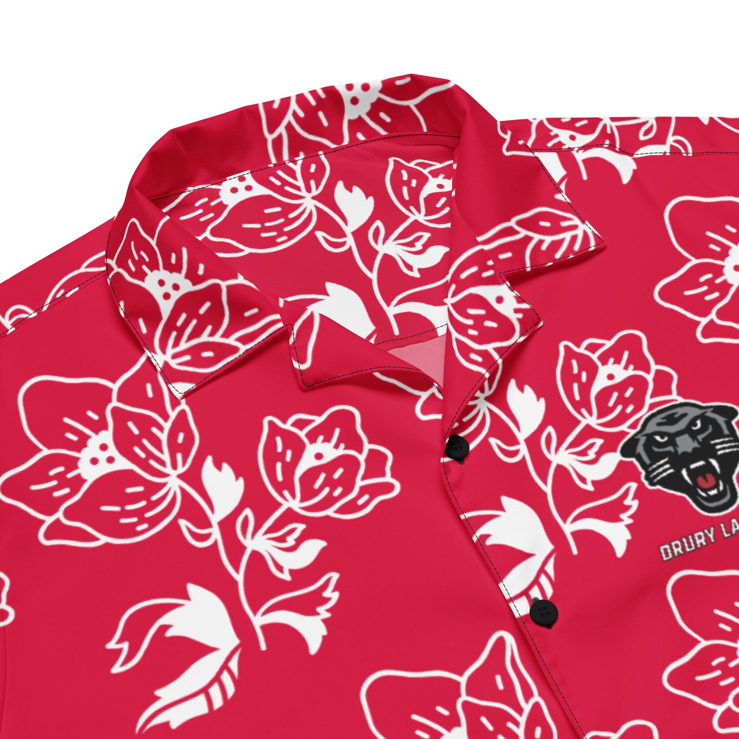 Adult Drury Lacrosse Short Sleeve Button Down Shirt