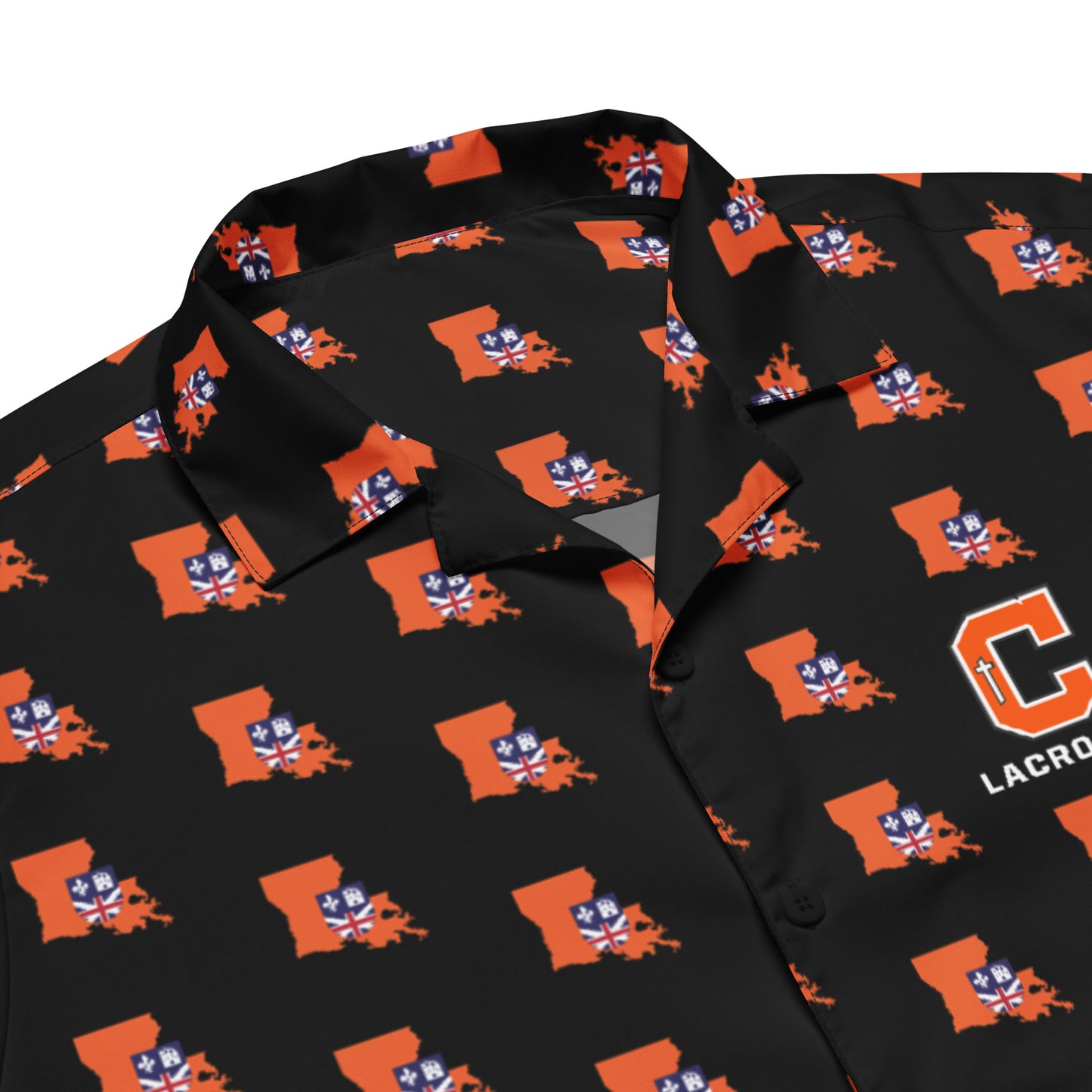 Adult Catholic High Lacrosse Short Sleeve Button Down