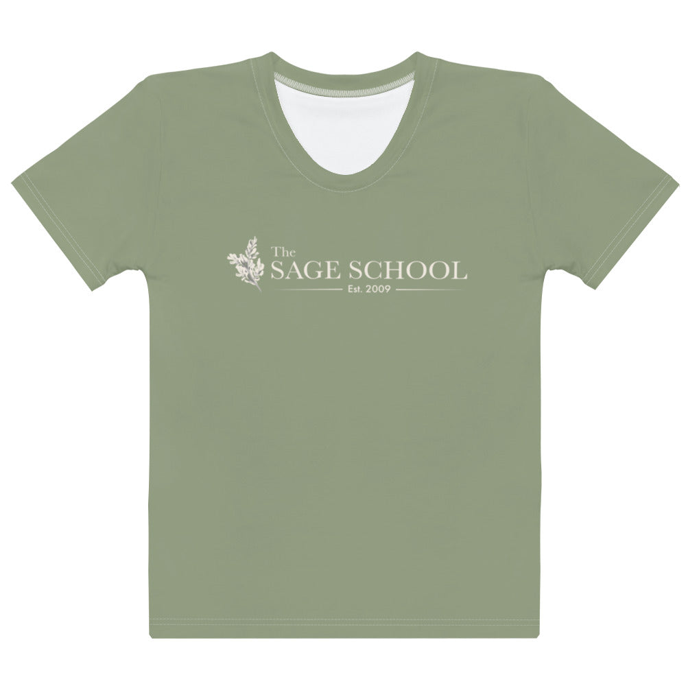 Women's Sage School Crew Neck T-shirt