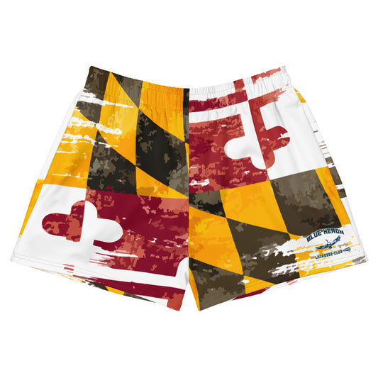 Women’s / Girls Blue Heron Lacrosse Pocketed Athletic Shorts | Maryland