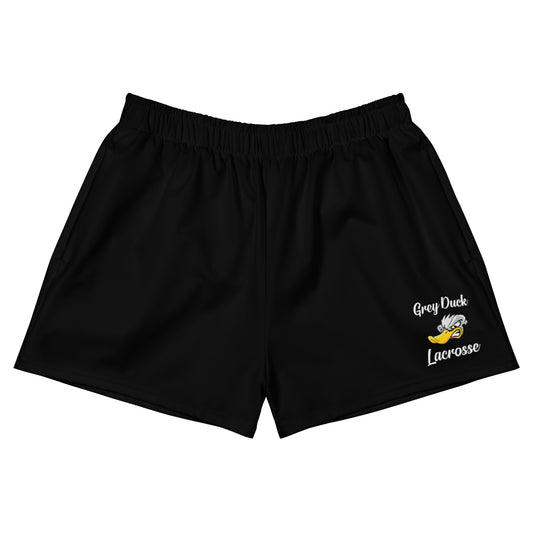 Women’s Grey Duck Lacrosse Pocketed Athletic Shorts