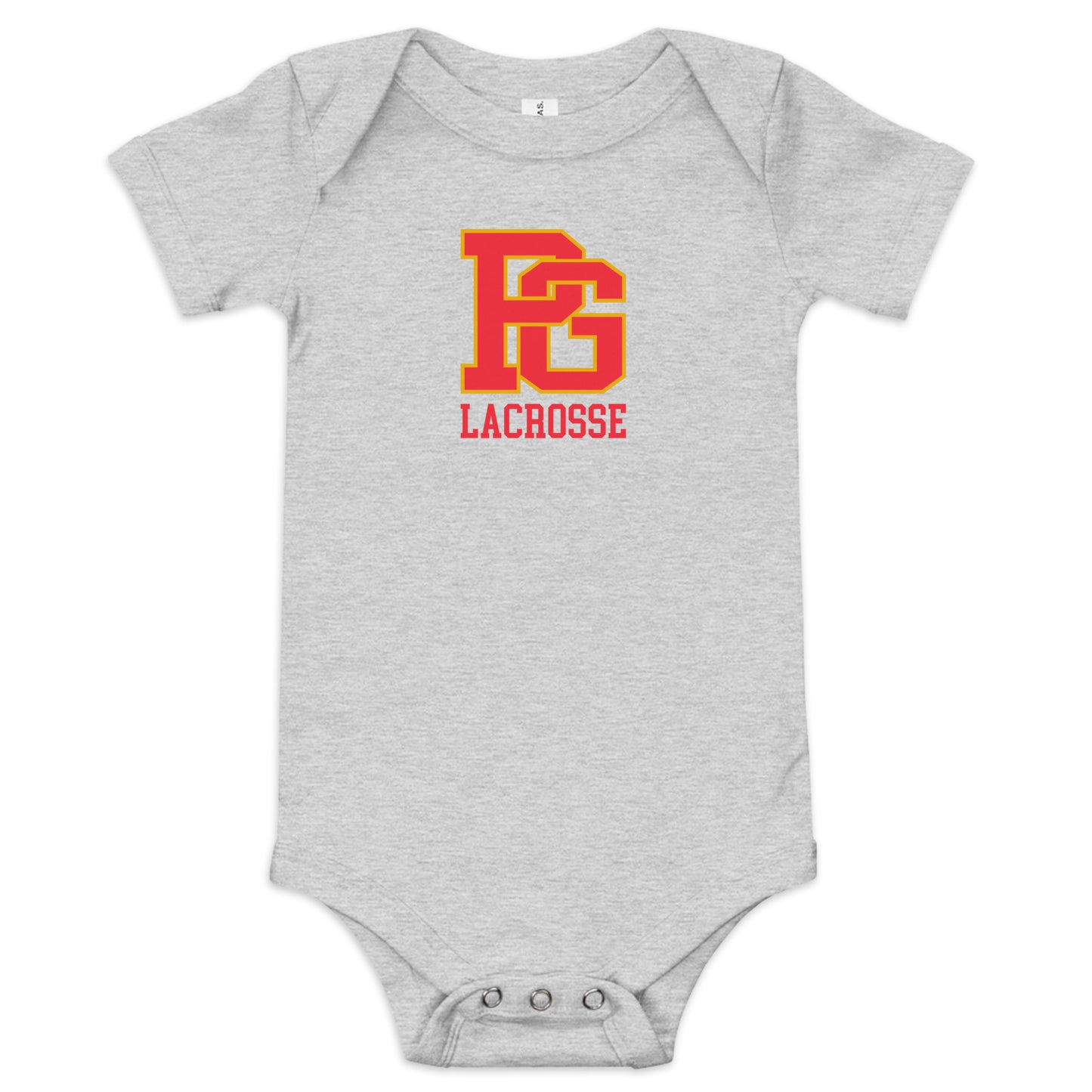 Baby Pacific Grove High School Men's Lacrosse Bella + Canvas Short Sleeve Onesie