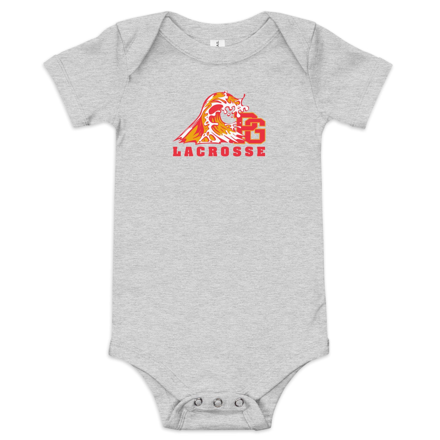 Baby Pacific Grove High School Men's Lacrosse Bella + Canvas Short Sleeve Onesie