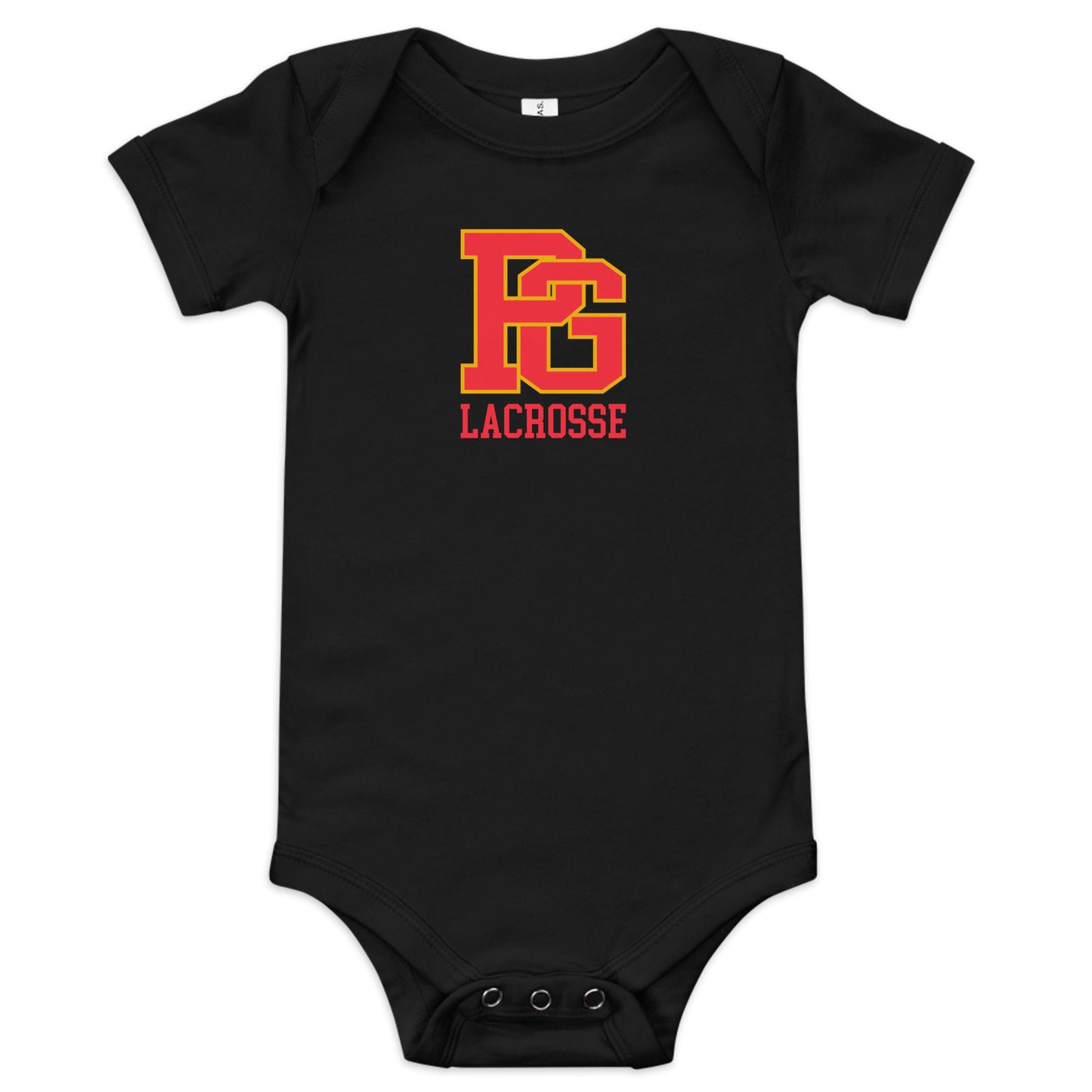 Baby Pacific Grove High School Men's Lacrosse Bella + Canvas Short Sleeve Onesie