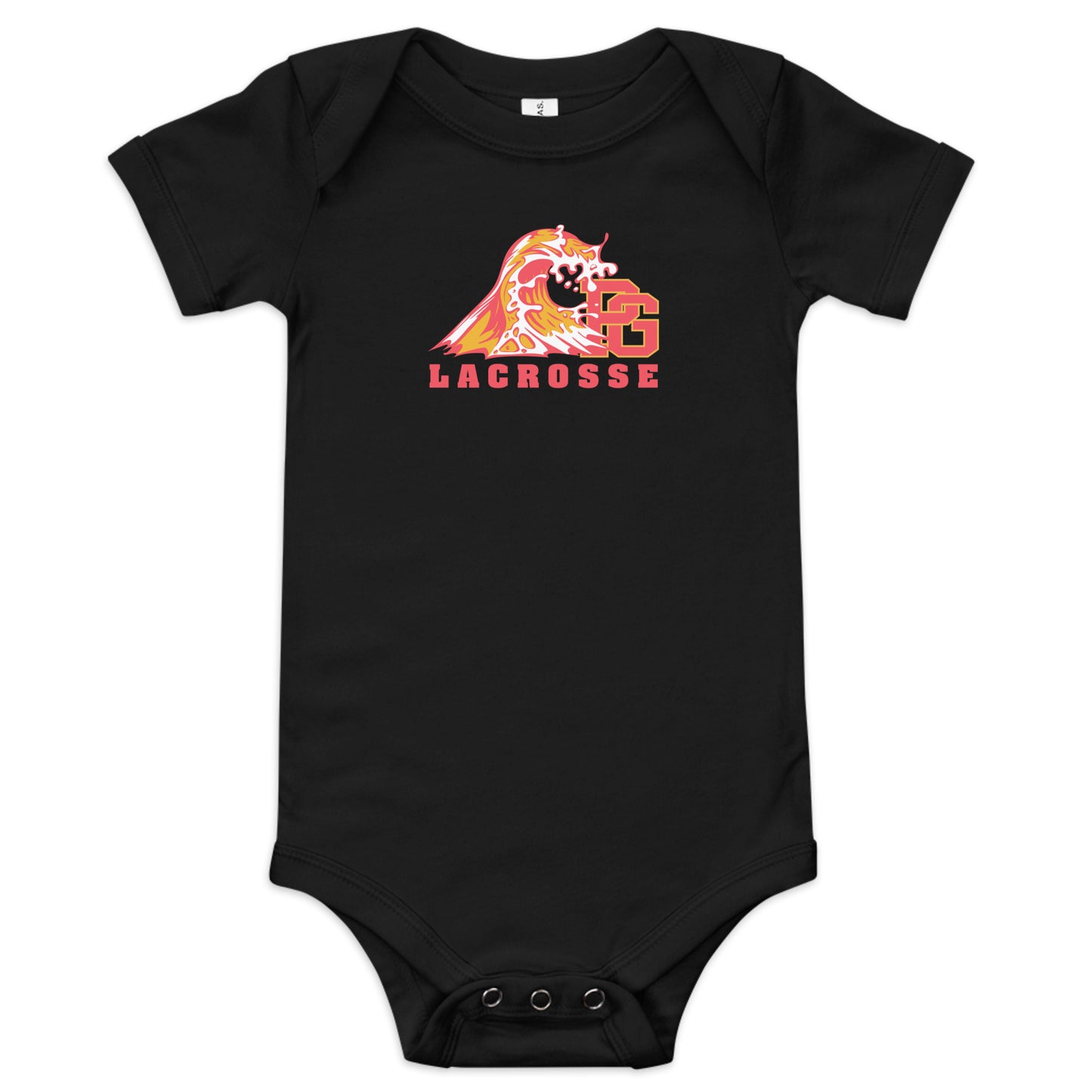 Baby Pacific Grove High School Men's Lacrosse Bella + Canvas Short Sleeve Onesie
