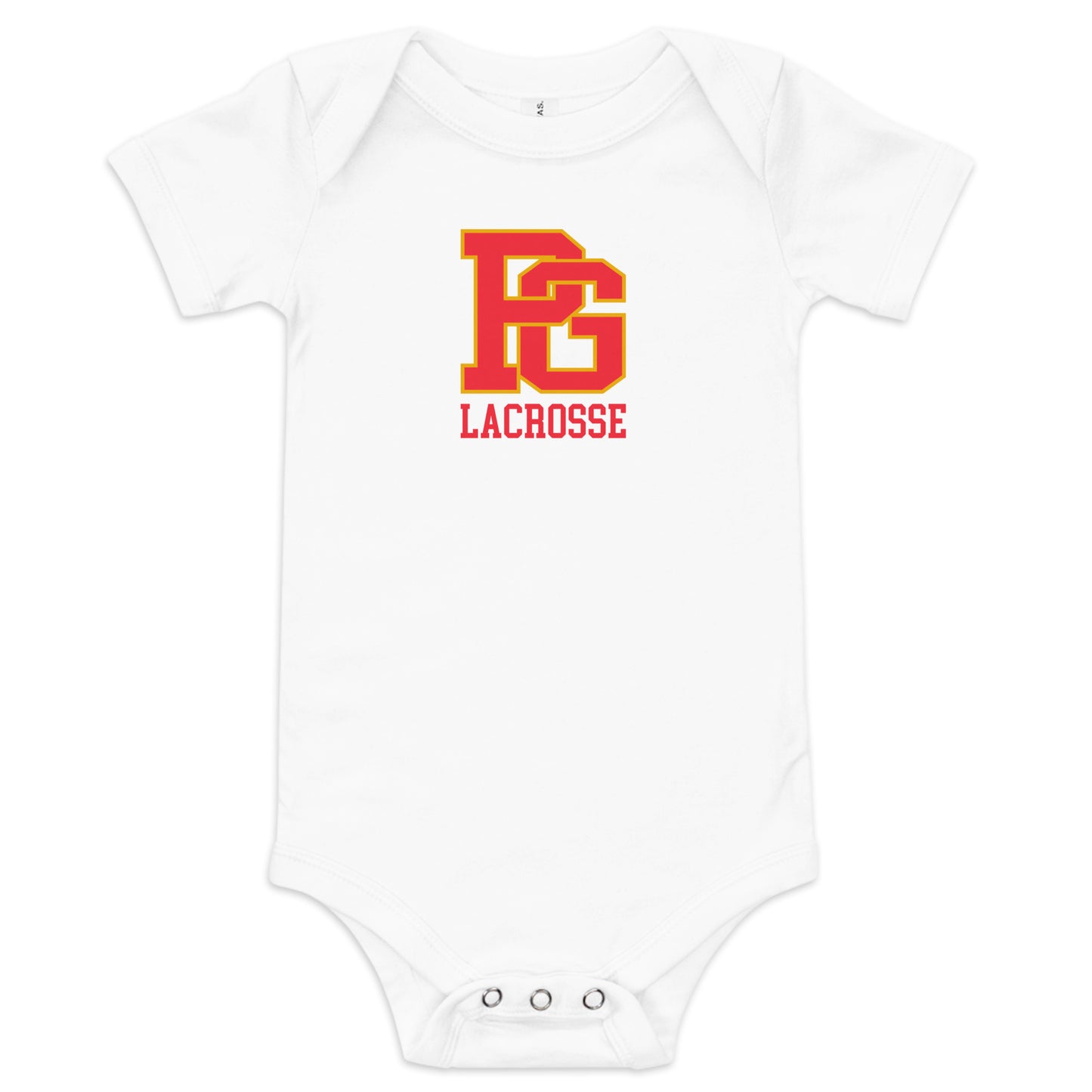 Baby Pacific Grove High School Men's Lacrosse Bella + Canvas Short Sleeve Onesie