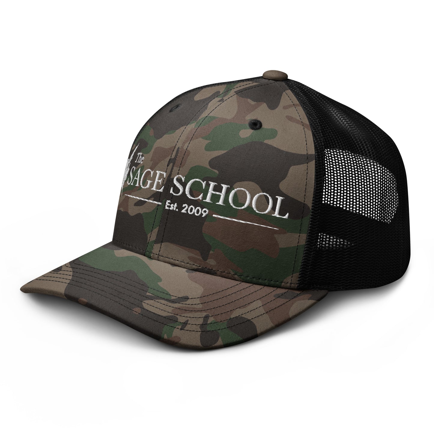 The Sage School Otto Cap Camouflage Trucker Hat
