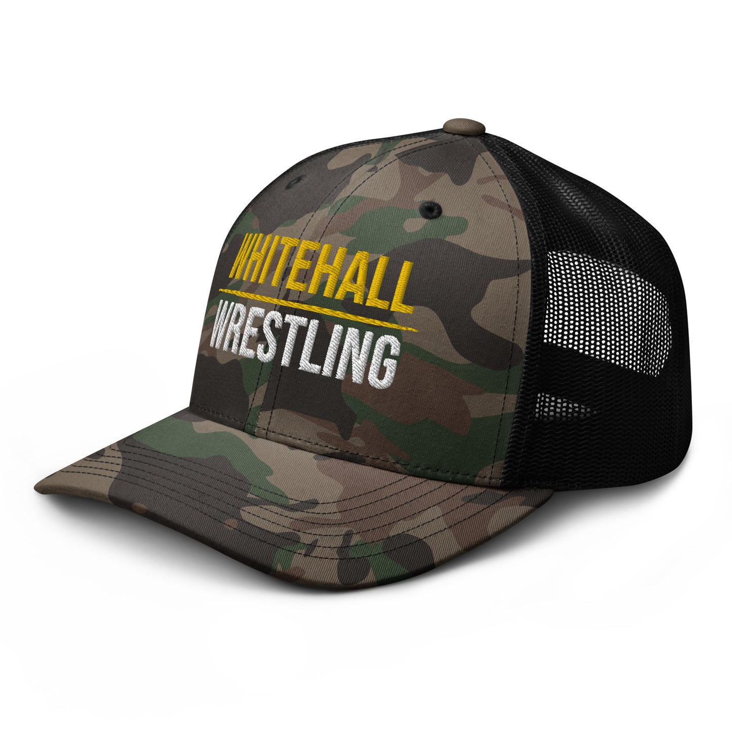 Whitehall Wrestling Camo Trucker Hat