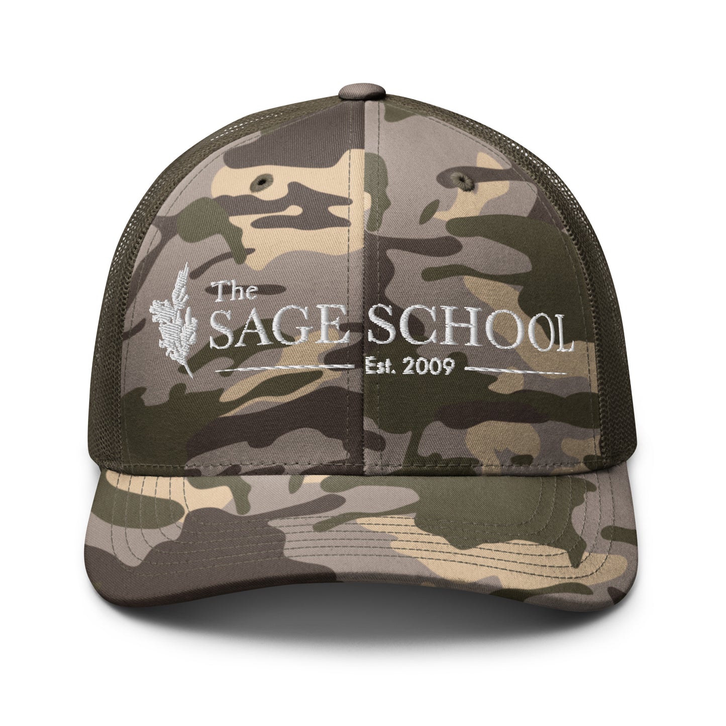 The Sage School Otto Cap Camouflage Trucker Hat