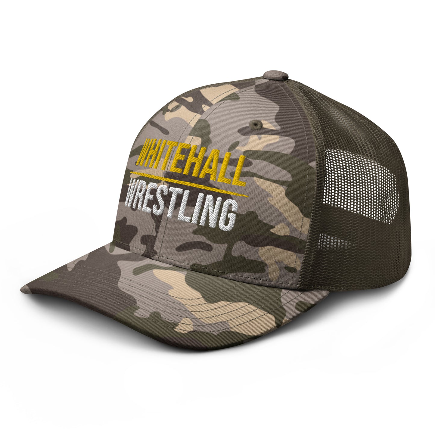 Whitehall Wrestling Camo Trucker Hat