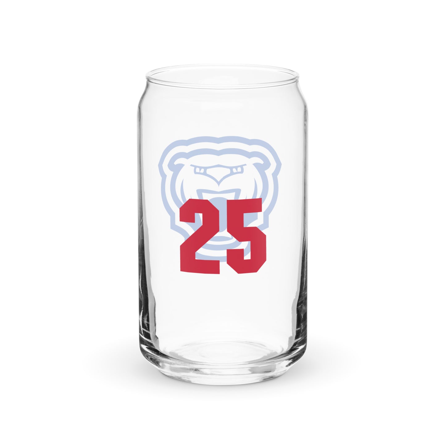 Personalizable - Bartlett HS Lacrosse Can-Shaped Glass