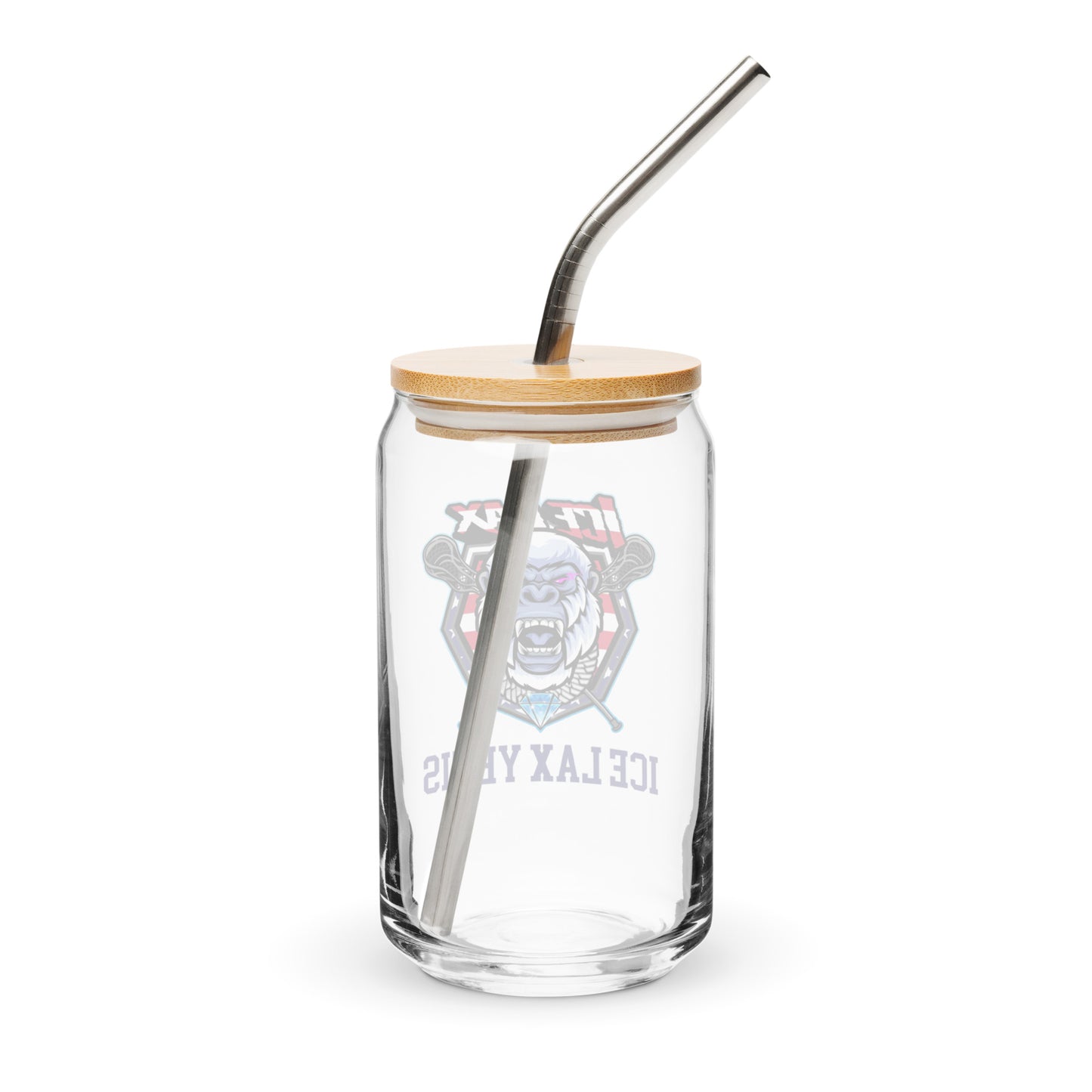 ICE LAX Can-Shaped Glass w/ Lid & Straw (16 oz)