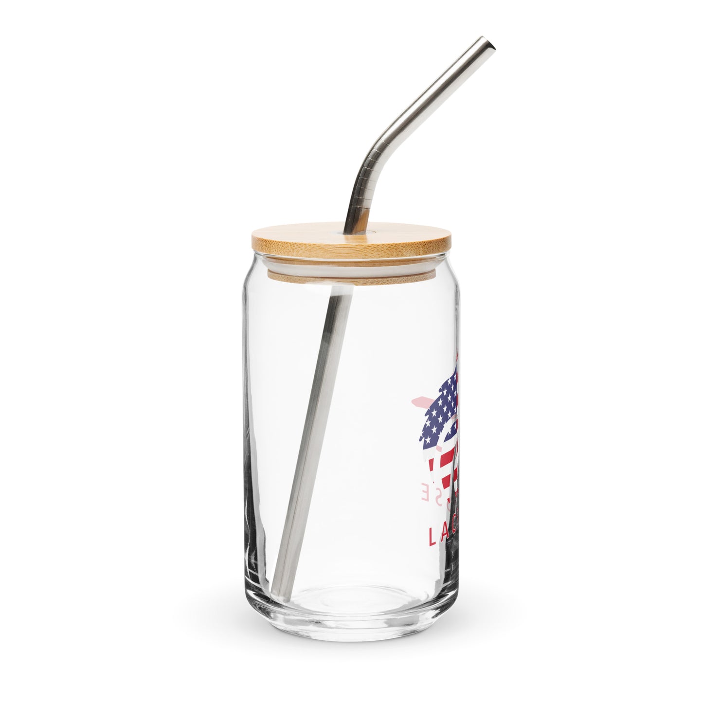 Timberline Lacrosse Can-Shaped Glass w/ Lid & Straw (16 oz)