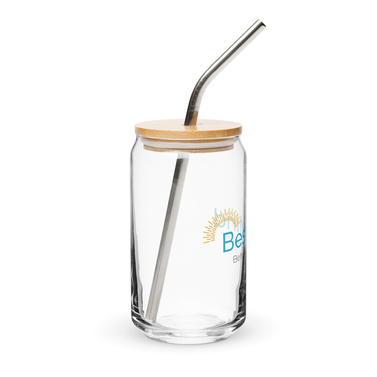BestMind Can-Shaped Glass w/ Lid & Straw (16 oz)