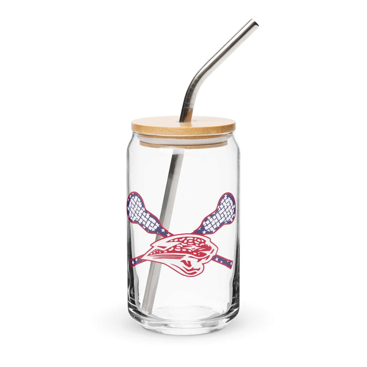 Cooper Lacrosse Can-Shaped Glass w/ Lid & Straw (16 oz)