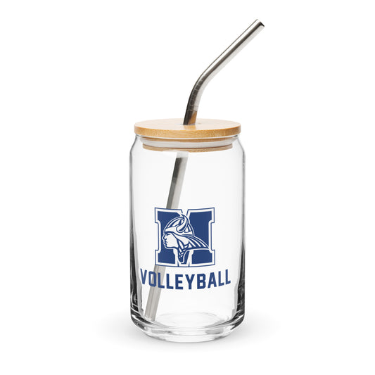 Maclay Can-Shaped Glass w/ Lid & Straw (16 oz)