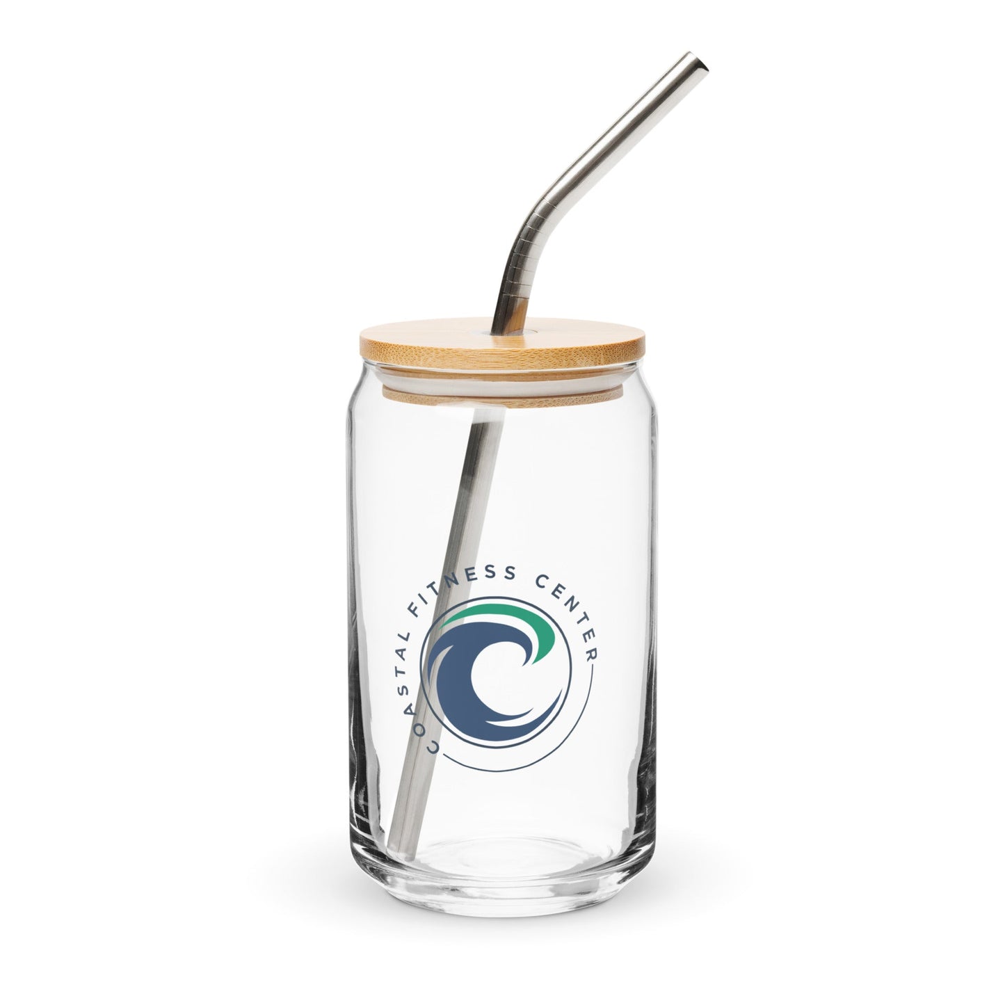 Can-Shaped Glass W/ Lid & Straw (16 oz)