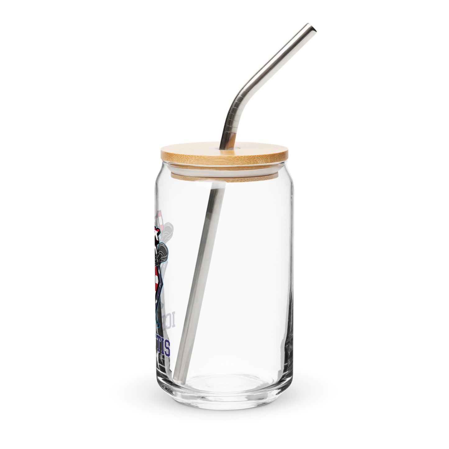 ICE LAX Can-Shaped Glass w/ Lid & Straw (16 oz)