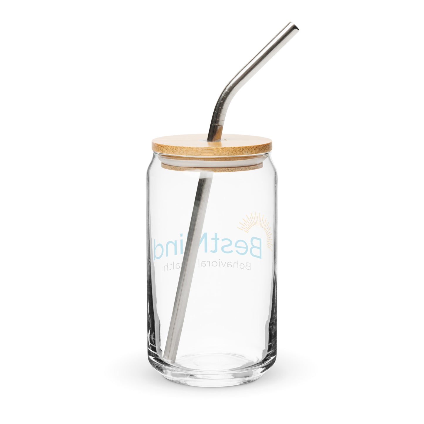 BestMind Can-Shaped Glass w/ Lid & Straw (16 oz)