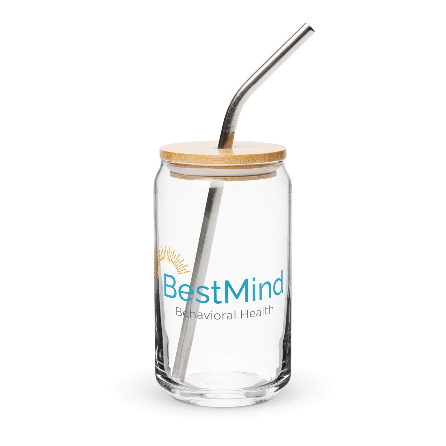 BestMind Can-Shaped Glass w/ Lid & Straw (16 oz)