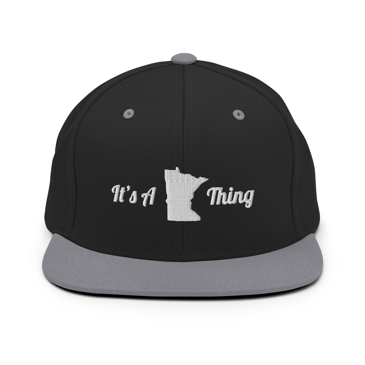 Grey Duck Lacrosse Snapback Hat (Front & Back)