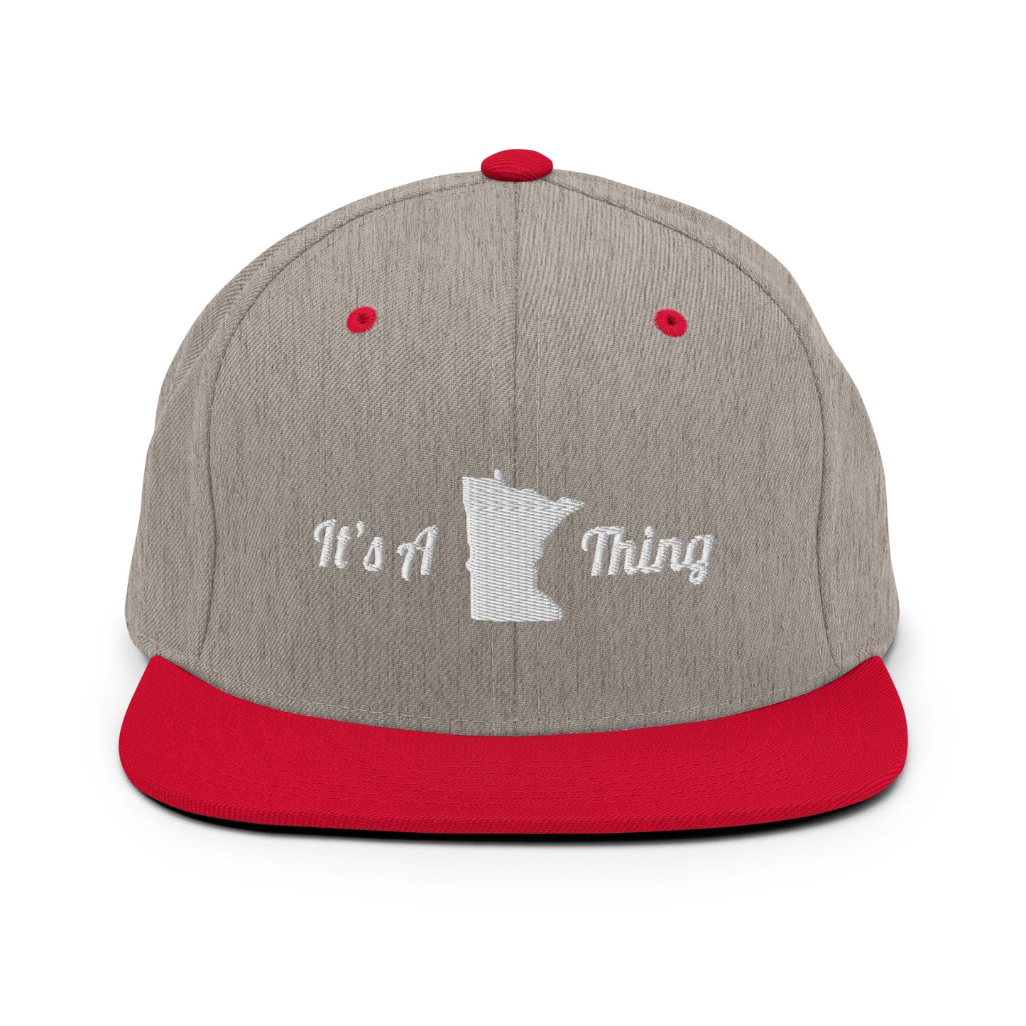 Grey Duck Lacrosse Snapback Hat (Front & Back)