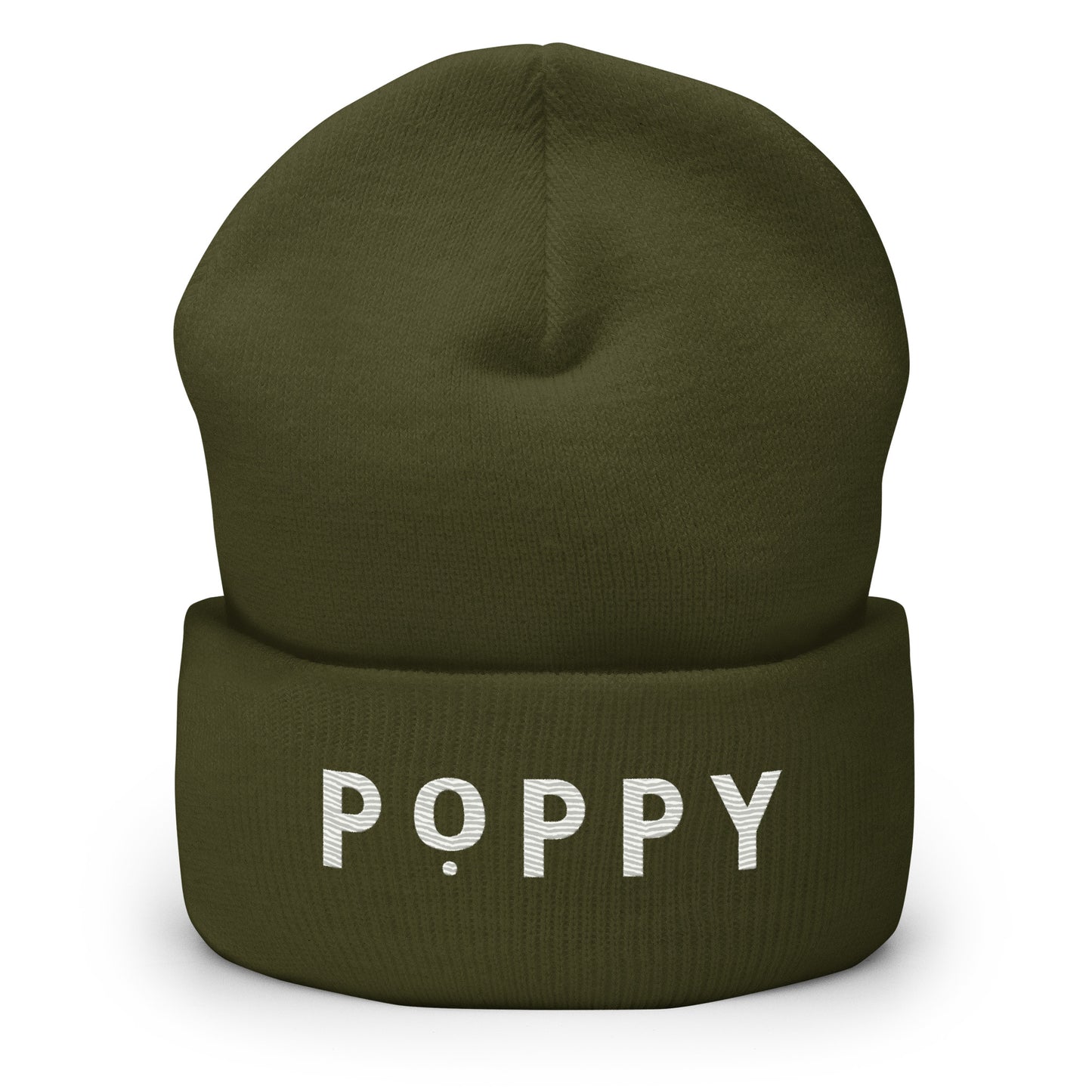 Poppy Flowers Cuffed Beanie