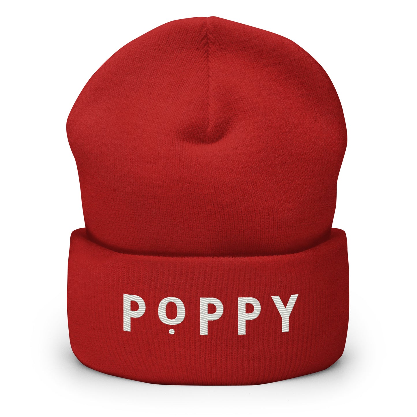 Poppy Flowers Cuffed Beanie